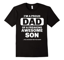 Mens Cool Gift From a Awesome Son to Proud Dad Funny T Shirt