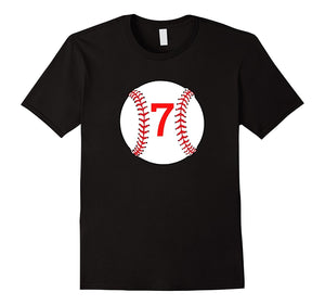 "#7 Birthday Baseball" Birthday T Shirt