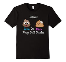 Blue or Pink Poop Still Stink Gender Reveal Parody Funny Tee