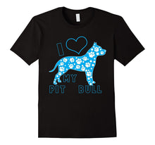 Cute I Love My Pit Bull Dog Birthday T Shirt Gift