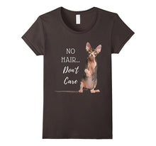 No Hair Don't Care Hairless Cat T Shirt (Sphynx Kitten)