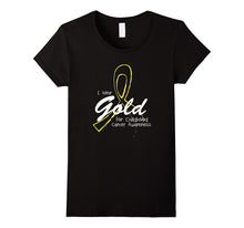 I Wear Gold Childhood Cancer Awareness Support Tshirt