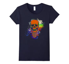 Colorful Melting Skull Halloween T Shirt
