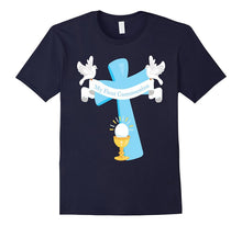 First Communion Shirt Blue Cross Son Grandson Boy Christian