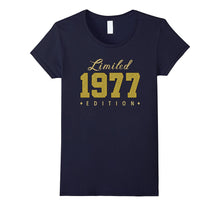 Born in 1977 Limited Edition Glitter Text Birthday Shirt