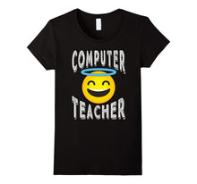 Computer Teacher Shirt - Angel Emoji Computer Teacher Tee