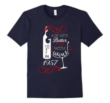 60th Grandma Birthday Shirts | Better With Wine Born in 1957