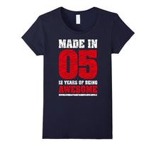 12th Birthday Gift T-Shirt Made in 05 Cute 12 Yrs Old Gift