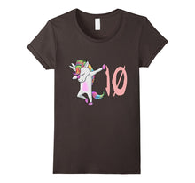 Tenth 10th Birthday Unicorn Dab Tshirt