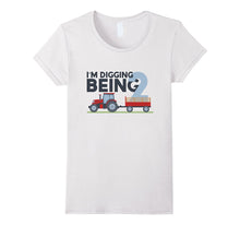 2nd Birthday Tshirt Age 2 Year Old Tractor Boy Girl Shirt