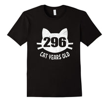 296 Cat Years Old T-Shirt Funny 70th Birthday Gag Gift