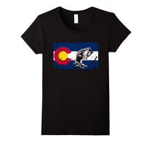 Colorado Flag Shirt With Fly Fishing Design for Mens