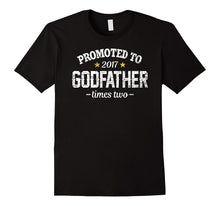 Men's Promoted to Godfather Shirt: Twins Two Babies Pregnancy 2017
