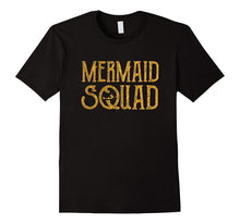 Mermaid Squad. Mermaid Lovers Gold T-Shirt.