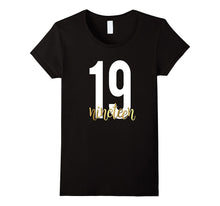 19th Birthday Shirt Gift Gold Teen Bestie Nineteen 19