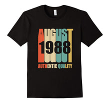 Retro August 1988 T-Shirt 29 Yrs Old Bday 29th Birthday Tee
