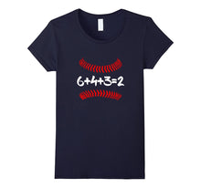 6 4 3 2 Baseball Mom and Dad T Shirt Gift - 6+4+3=2 Math