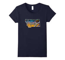 Montana Shape Brown Trout Fish T-Shirt Derek DeYoung Art