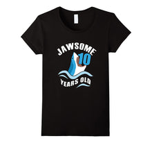 Jaw-Some 10 Years Old Funny Shark Tee 10th Birthday Gift