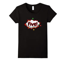 5th Birthday Age Five Comic Superhero Shirt