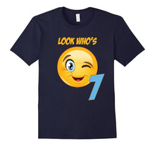Kids 7th Birthday Emoji Gift T-Shirt for 7 Yr Old Girls Boys