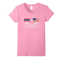50% Thailand 50% USA Flags 100% Perfect Cute TShirt for Thai
