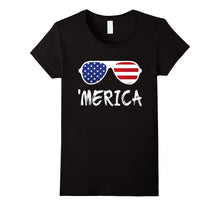 Merica Sunglasses T-Shirt Patriotic Fourth of July Gift