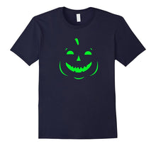 Smiling 2017 Halloween Dark Green Glow Pumpkin T-Shirt