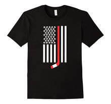 Hockey Stick and Teeth American Flag T Shirt Youth and Adult