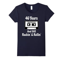 40th Wedding Anniversary Gift 40 Years T-Shirt Cassette Tape