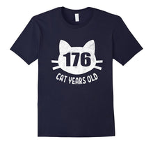 176 Cat Years Old T-Shirt Funny 40th Birthday Gag Gift
