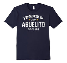 Men's Promoted to Abuelito Shirt: Twins Two Babies Pregnancy 2017