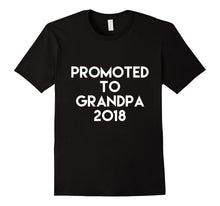Mens Promoted to Grandpa 2018 Cool New Grandfather T Shirt