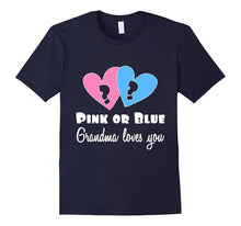 Gender Reveal T Shirt for Grandma Pink or Blue She Loves You