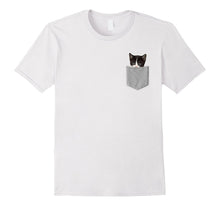 Cute Cat Peeking in Pocket T-Shirt Cat Lover TShirts