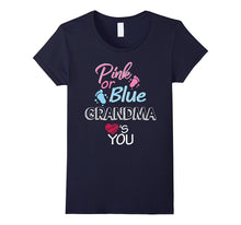Gender Reveal Shirt Pink or Blue Grandma Loves You Funny