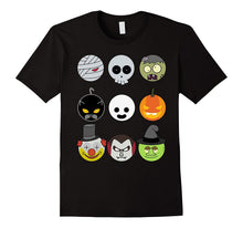 Funny Halloween Emoji T-Shirt Zombie Pumpkin Halloween Tee