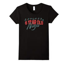 6 Years Old 6th Birthday Tshirt - Cute Ninja Tee for Boys
