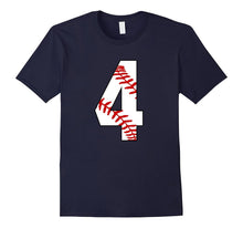 #4 Baseball 4th Birthday Boy Four Years Baseball Mom T-Shirt