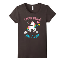 L Love Being an Aunt Tshirt - Funny Unicorn Aunt Gift Tee
