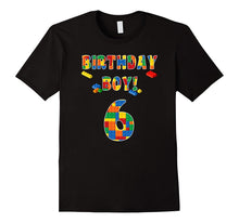 Building Block Birthday Boy Turning 6 T-Shirt
