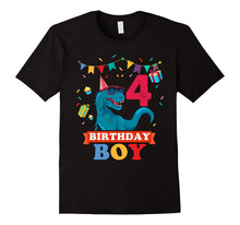 4th Birthday Boy T-Shirt Birthday Dinosaur