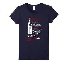 60th Grandma Birthday Shirts | Better With Wine Born in 1957
