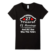 27th 27 Year Wedding Anniversary Shirt Marriage Husband Wife