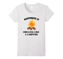 Happiness Is Smelling Like a Campfire T-Shirt Funny Camping