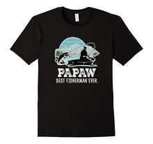 Mens Papaw Fishing Shirt Grandpa Best Fisherman Ever Gift Tee