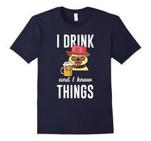 Funny Oktoberfest 2017 I Know Things Pug Graphic Dog T-Shirt