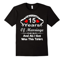 15th 15 Year Wedding Anniversary Shirt Marriage Husband Wife