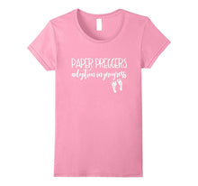 Adoption in Progress Shirt Paper Preggers Baby Feet Mom Dad