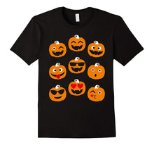Emoticon Pumpkin Smiley Hilarious Faces T-Shirt Halloween